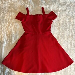 Rare Editions Vibrant Red Casual Kids Dress